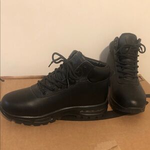 Men's Black Leather Hiking Boots